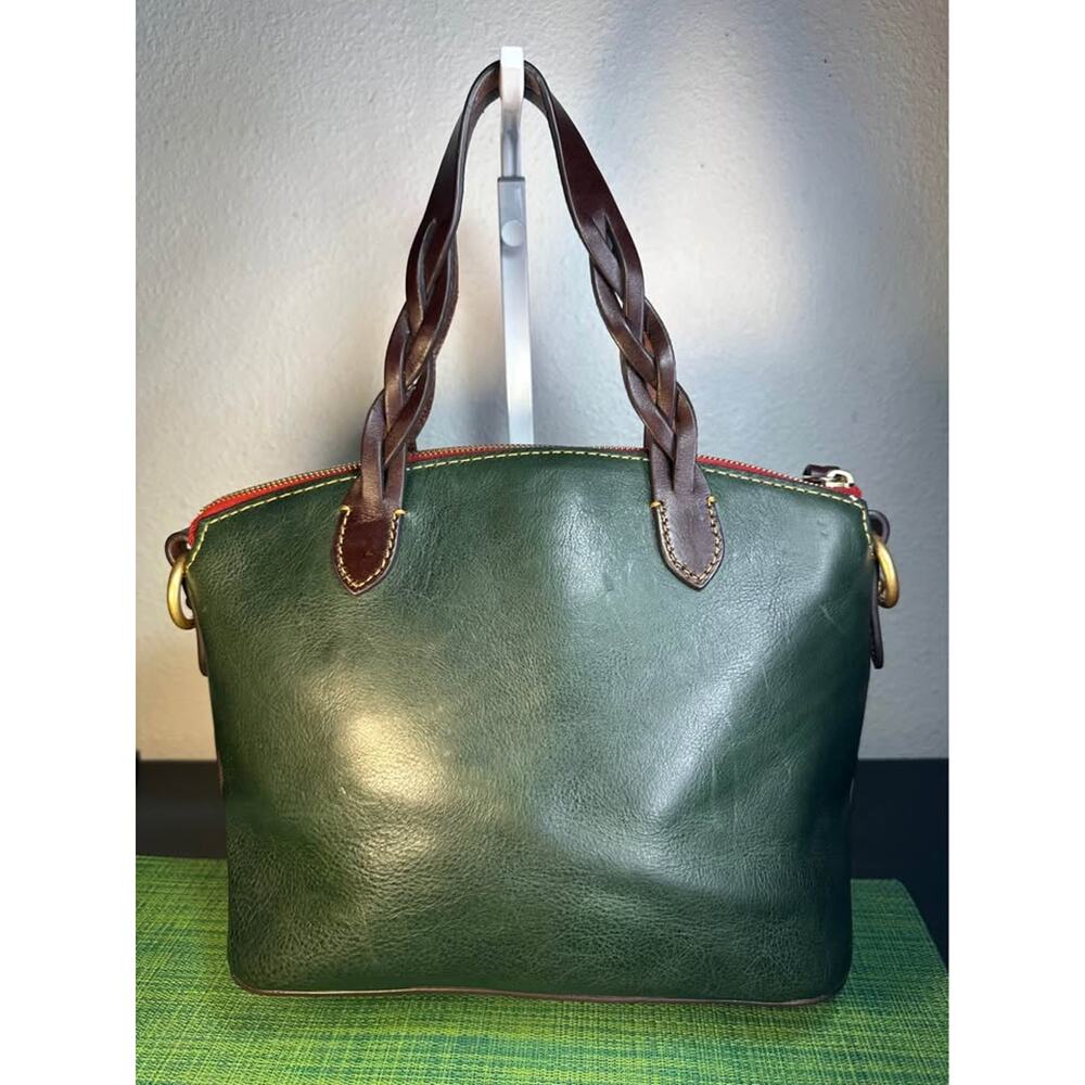 Dooney & Bourke Florentine Leather Heidi Satchel (Ivy Green) - Picture 2 of 9
